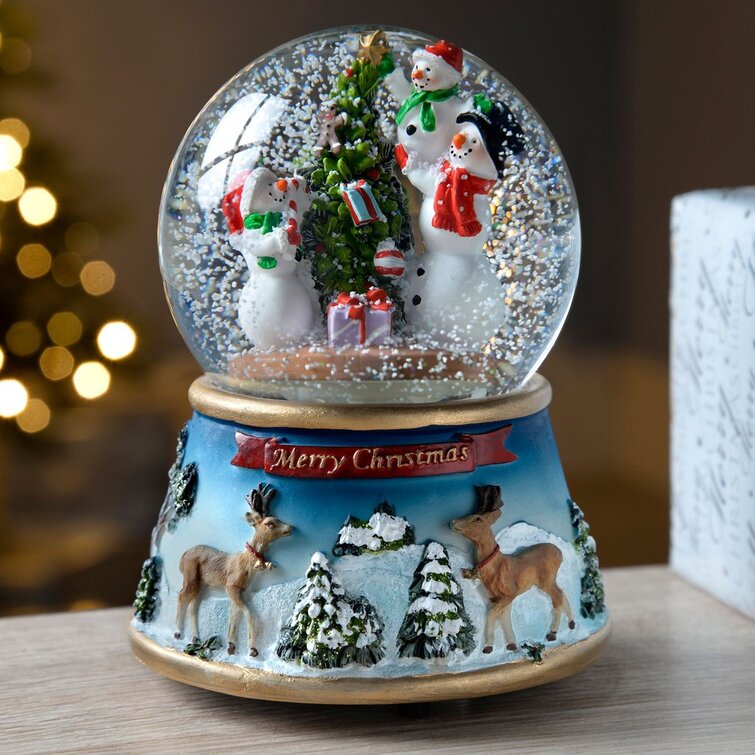 The Seasonal Aisle Snowmen Musical Wind Up Snow Globe And Reviews